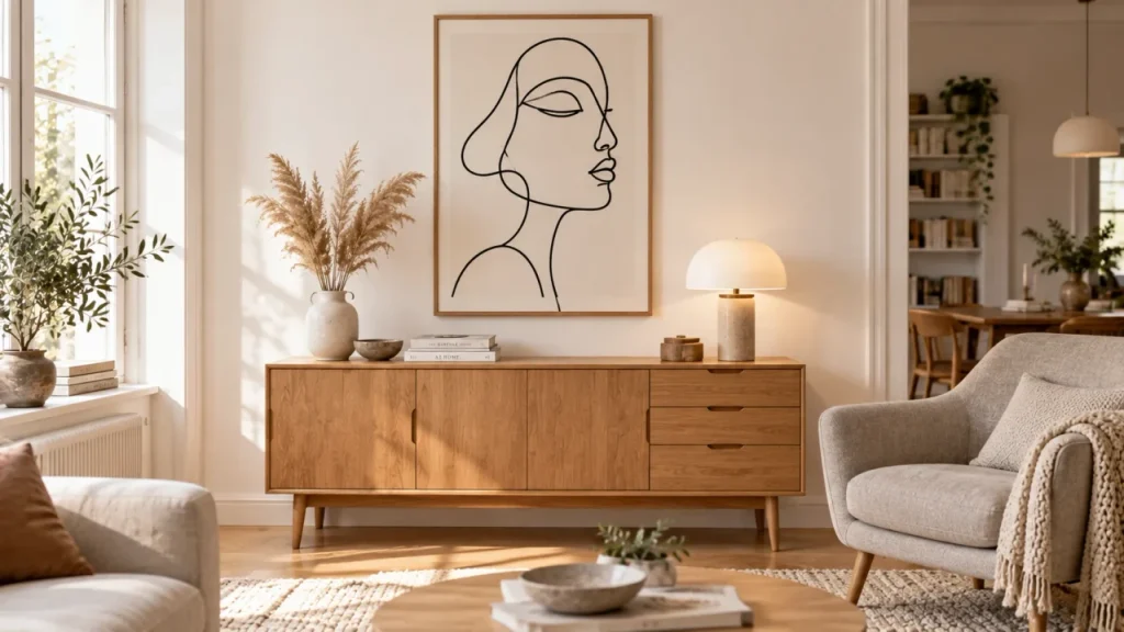 Tableau moderne pour le salon : 5 règles pour ne pas se tromper